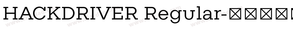 HACKDRIVER Regular字体转换